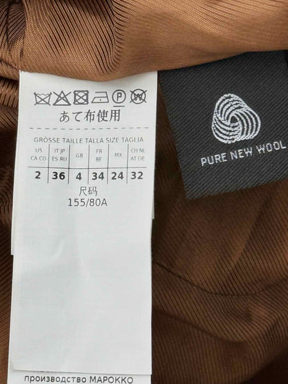 Pre - loved WEEKEND MAX MARA Brown Size US 2 Jacket & Pants Outfit at Reems Closet