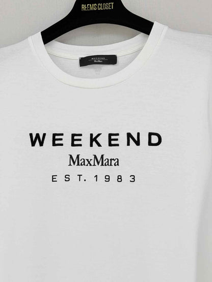 Pre - loved WEEKEND MAX MARA Cabina White Size XLarge T-shirt at Reems Closet