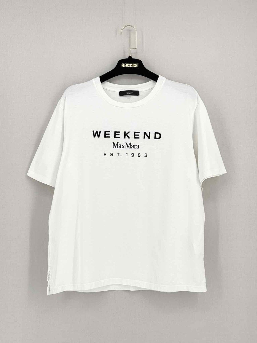 Pre - loved WEEKEND MAX MARA Cabina White Size XLarge T-shirt at Reems Closet