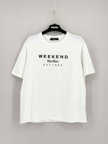 Pre - loved WEEKEND MAX MARA Cabina White Size XLarge T-shirt at Reems Closet