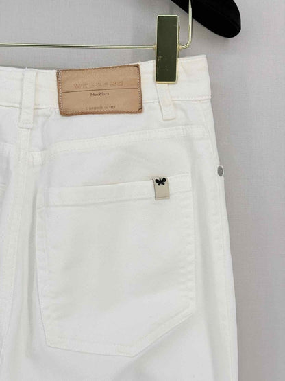 Pre - loved WEEKEND MAX MARA Off - white Size Small Jeans at Reems Closet