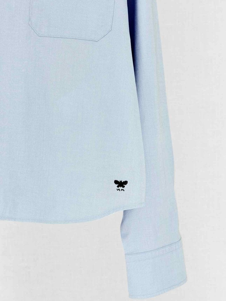 Pre - loved WEEKEND MAX MARA Oxford Blue Size US 16 Shirt at Reems Closet