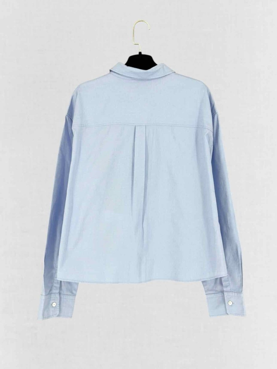 Pre - loved WEEKEND MAX MARA Oxford Blue Size US 16 Shirt at Reems Closet