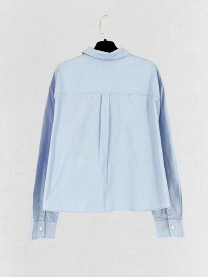 Pre - loved WEEKEND MAX MARA Oxford Blue Size US 16 Shirt at Reems Closet