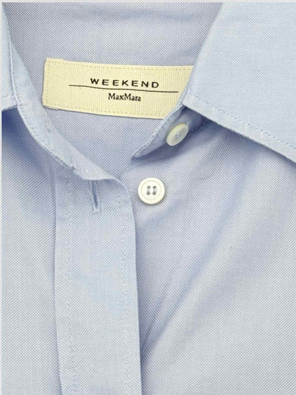 Pre - loved WEEKEND MAX MARA Oxford Blue Size US 16 Shirt at Reems Closet