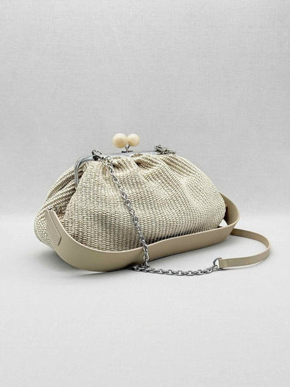 Pre-loved WEEKEND MAX MARA Pasticcino Beige Clutch at Reems Closet