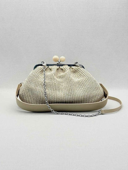 Pre-loved WEEKEND MAX MARA Pasticcino Beige Clutch at Reems Closet