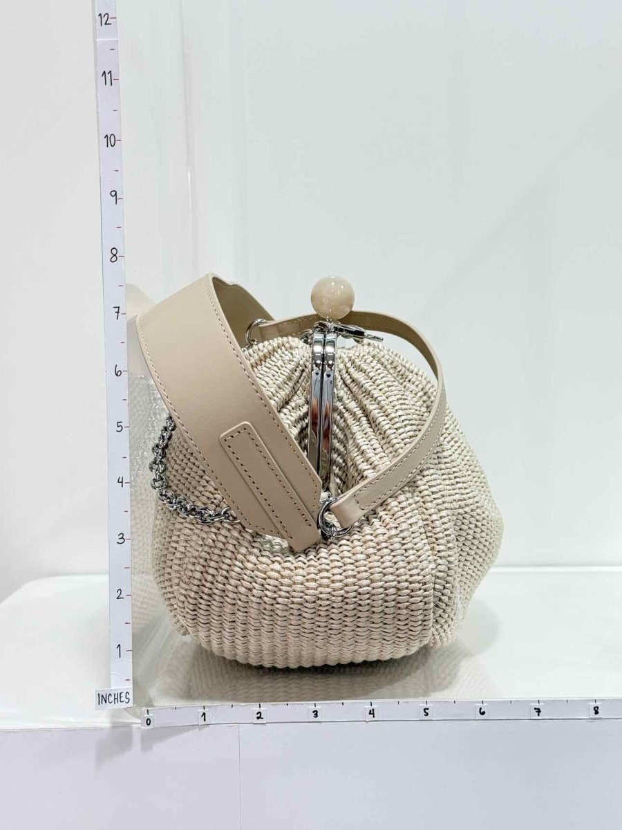 Pre-loved WEEKEND MAX MARA Pasticcino Beige Clutch at Reems Closet