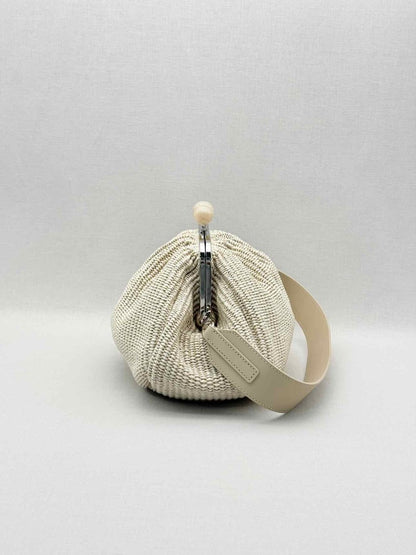 Pre-loved WEEKEND MAX MARA Pasticcino Beige Clutch at Reems Closet