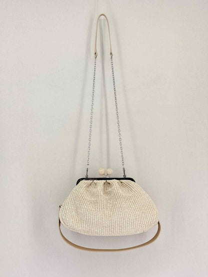 Pre-loved WEEKEND MAX MARA Pasticcino Beige Clutch at Reems Closet