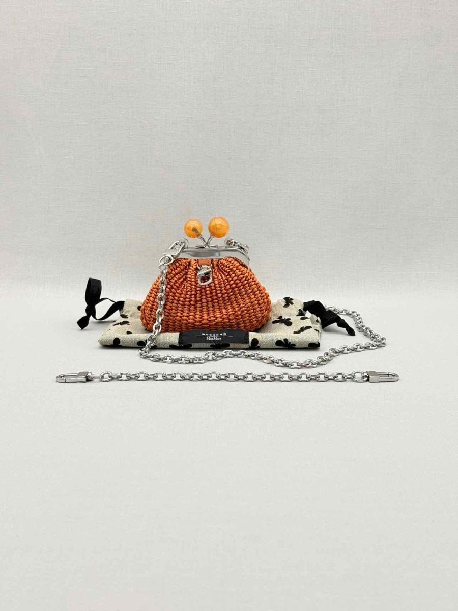 Pre-loved WEEKEND MAX MARA Pasticcino Orange Clutch at Reems Closet