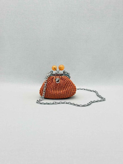 Pre-loved WEEKEND MAX MARA Pasticcino Orange Clutch at Reems Closet