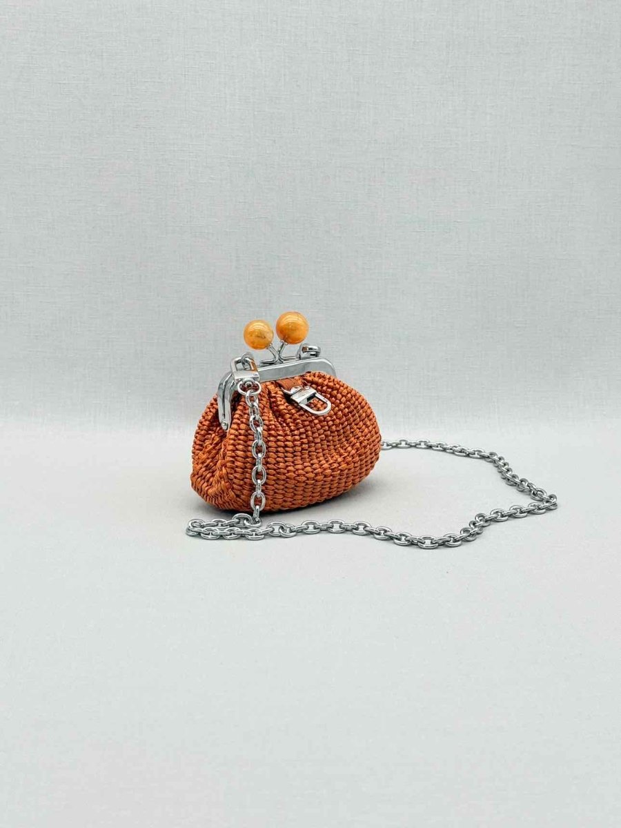 Pre-loved WEEKEND MAX MARA Pasticcino Orange Clutch at Reems Closet