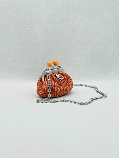 Pre-loved WEEKEND MAX MARA Pasticcino Orange Clutch at Reems Closet