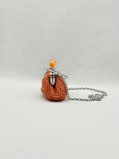 Pre-loved WEEKEND MAX MARA Pasticcino Orange Clutch at Reems Closet