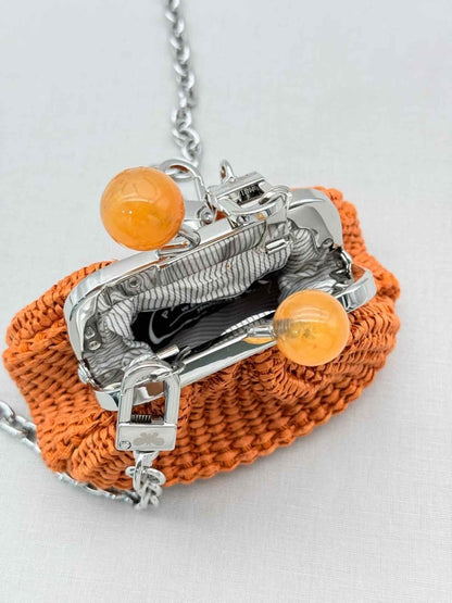 Pre-loved WEEKEND MAX MARA Pasticcino Orange Clutch at Reems Closet