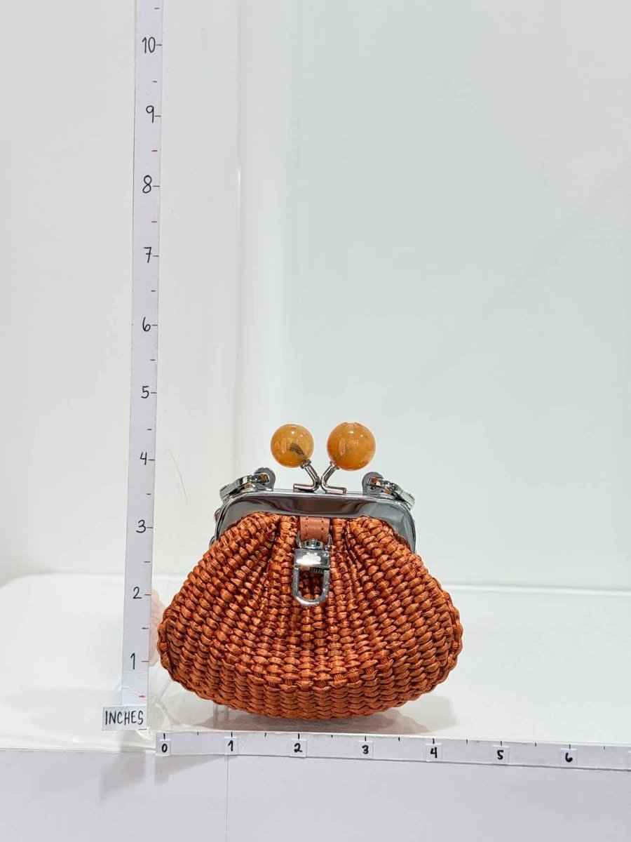 Pre-loved WEEKEND MAX MARA Pasticcino Orange Clutch at Reems Closet