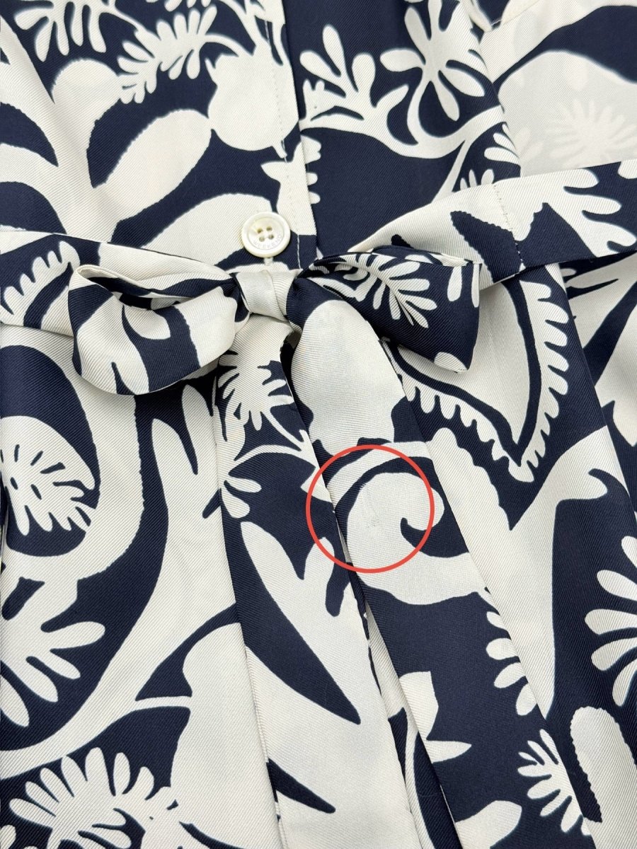 Pre - loved WEEKEND Navy & White Floral Size US 12 Midi Dress at Reems Closet