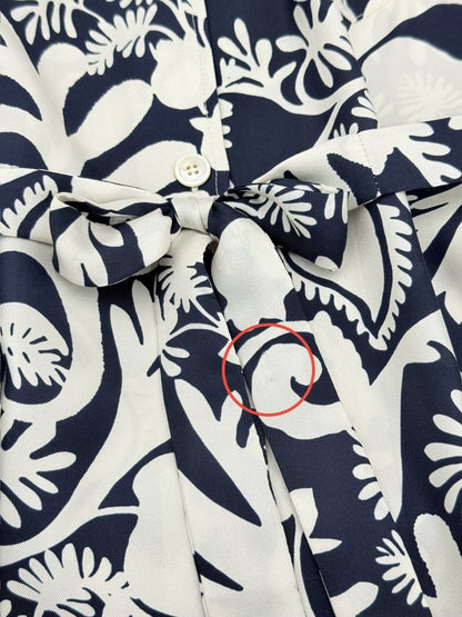 Pre - loved WEEKEND Navy & White Floral Size US 12 Midi Dress at Reems Closet