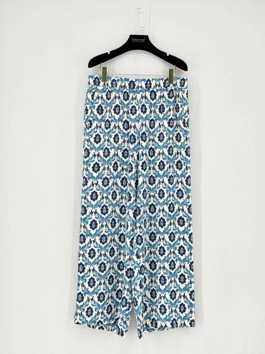 Pre - loved WEEKEND White & Blue Print Size US 10 Pants at Reems Closet
