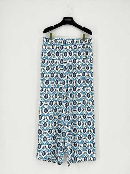 Pre - loved WEEKEND White & Blue Print Size US 10 Pants at Reems Closet