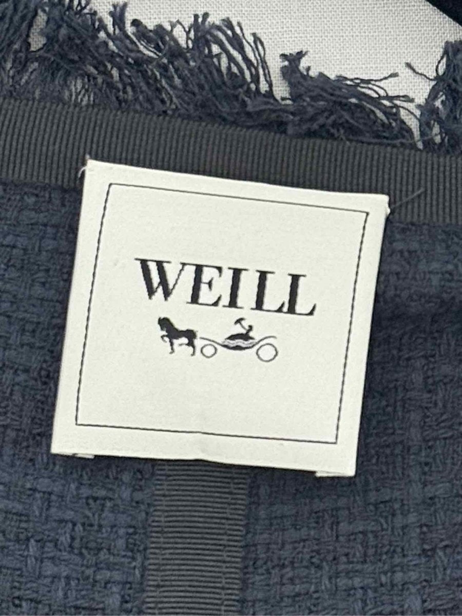 Pre - loved WEILL Navy Blue Tweed Size US 12 Outfit Set at Reems Closet