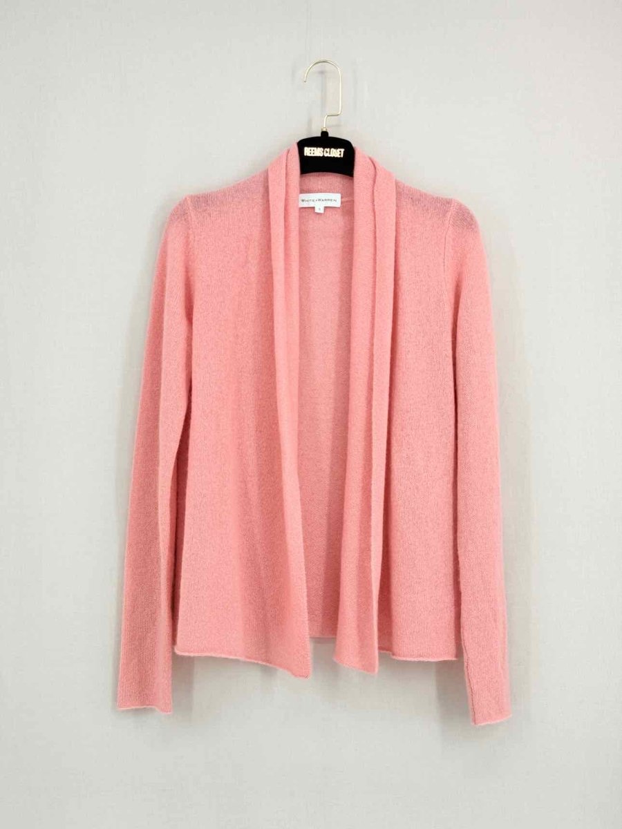 Pre - loved WHITE + WARREN Pink Size US 4 Cardigan at Reems Closet