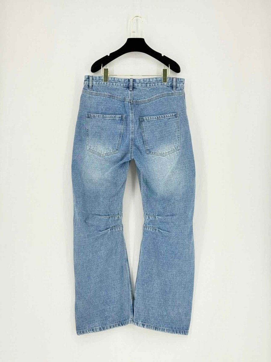Pre - loved WYNN HAMLYN Darted Leg Blue Size US 10 Jeans at Reems Closet
