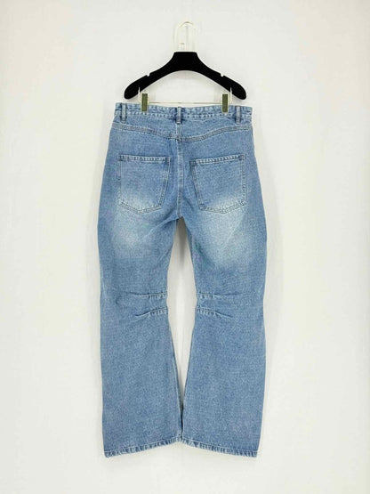 Pre - loved WYNN HAMLYN Darted Leg Blue Size US 10 Jeans at Reems Closet