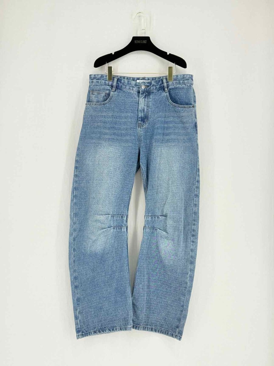 Pre - loved WYNN HAMLYN Darted Leg Blue Size US 10 Jeans at Reems Closet