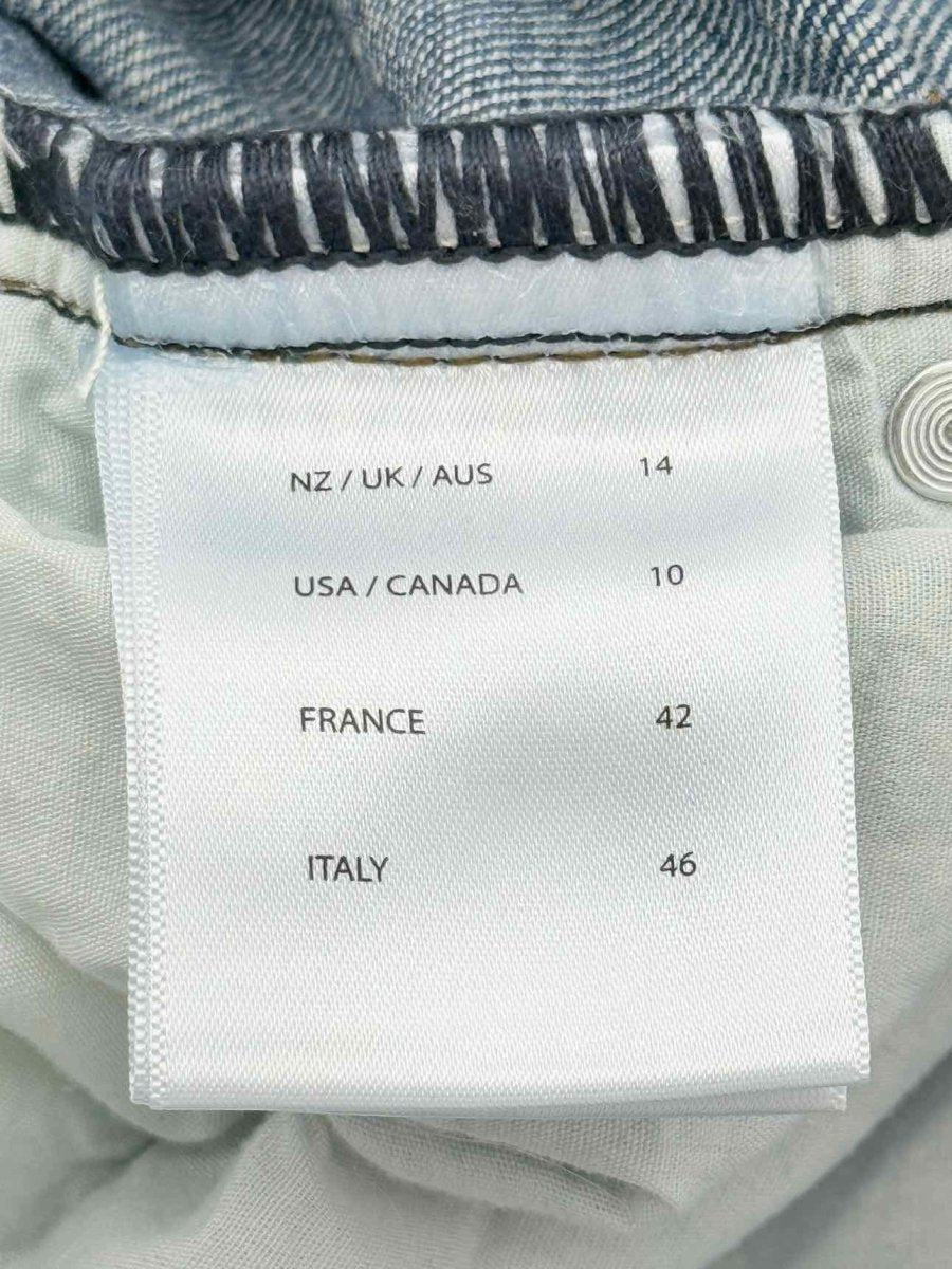 Pre - loved WYNN HAMLYN Darted Leg Blue Size US 10 Jeans at Reems Closet