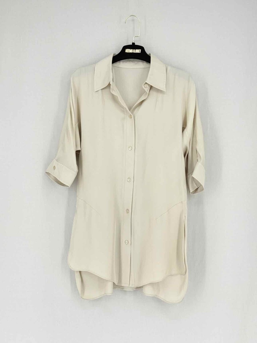 Pre - loved YSL Beige Size US 2 Blouse at Reems Closet