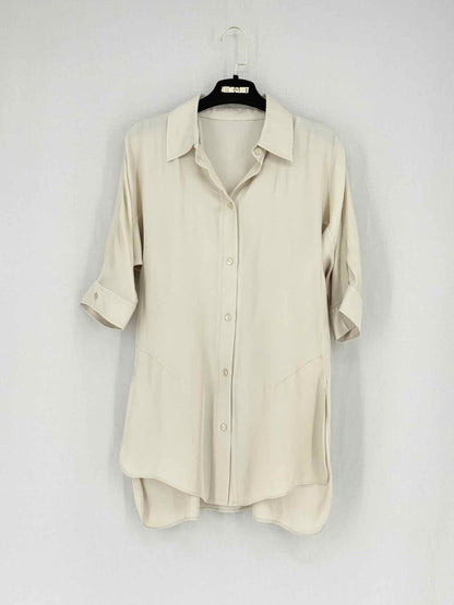 Pre - loved YSL Beige Size US 2 Blouse at Reems Closet
