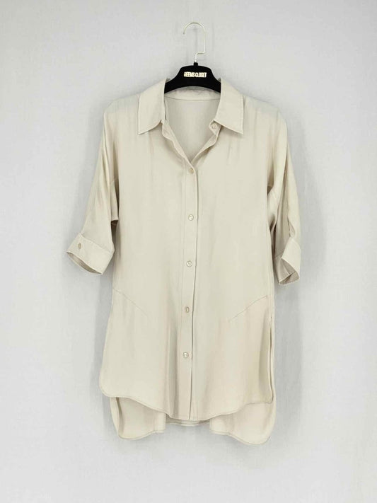 Pre - loved YSL Beige Size US 2 Blouse at Reems Closet