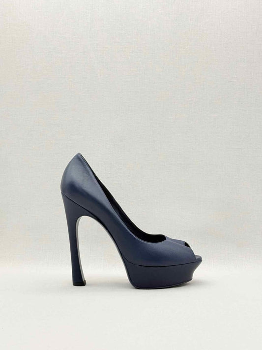 Pre-loved YSL Navy Blue Size EU 39.5 Pumps at Reems Closet