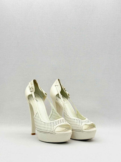 Pre-loved YSL Off-white Perforated Size EU 39.5 Pumps at Reems Closet