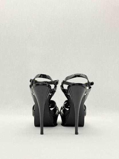 Pre-loved YSL Tribute Black Size EU 40 Platform Sandals at Reems Closet