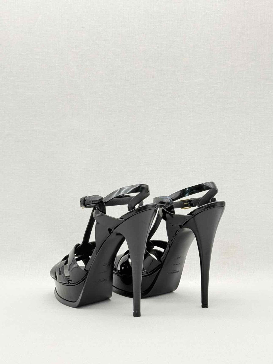 Pre-loved YSL Tribute Black Size EU 40 Platform Sandals at Reems Closet