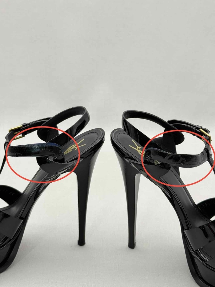 Pre-loved YSL Tribute Black Size EU 40 Platform Sandals at Reems Closet