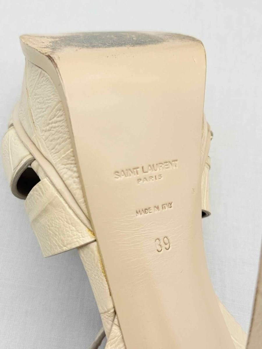 Pre - loved YVES SAINT LAURENT Beige Size EU 39 Heeled Shoes at Reems Closet