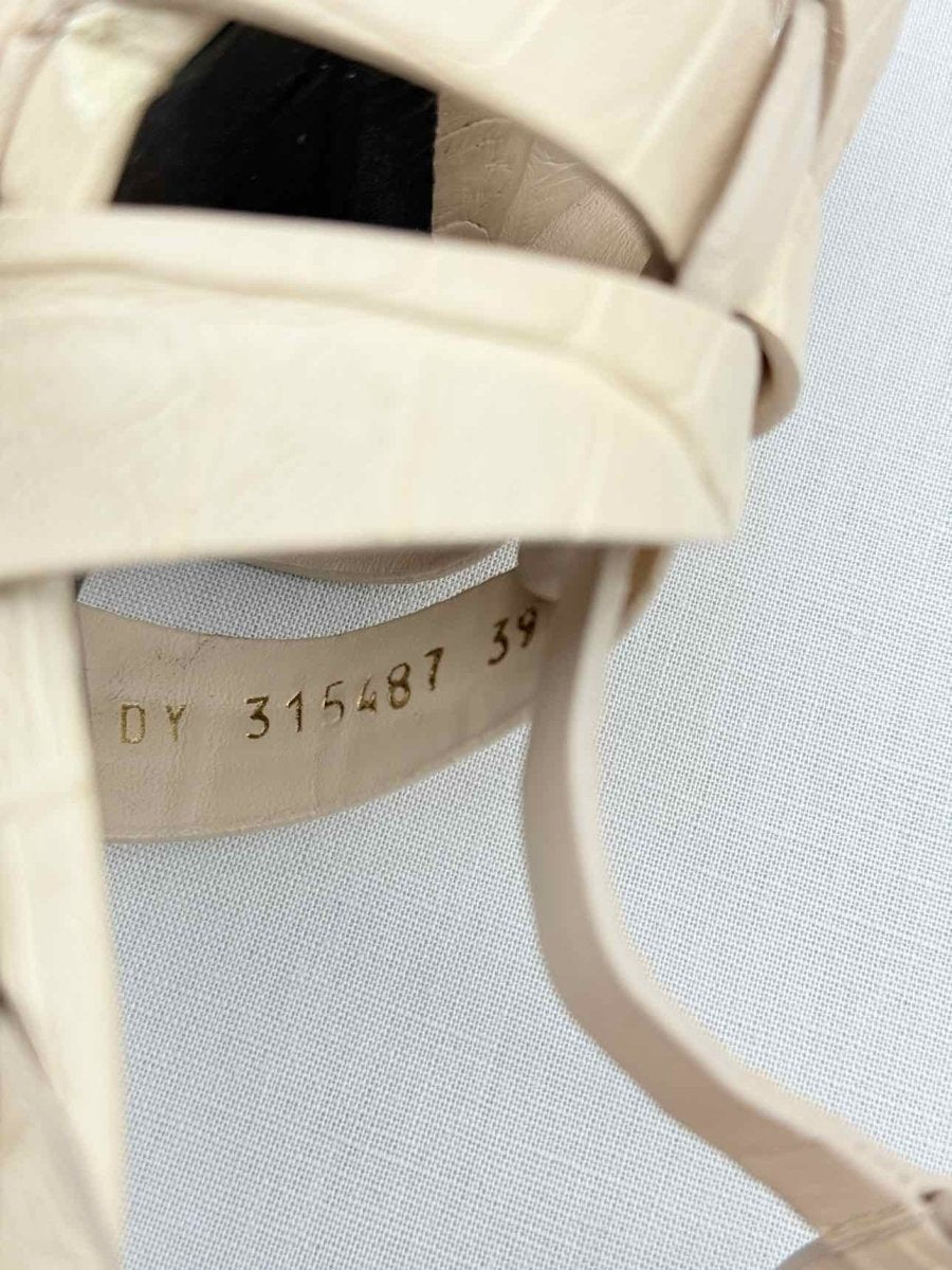 Pre - loved YVES SAINT LAURENT Beige Size EU 39 Heeled Shoes at Reems Closet