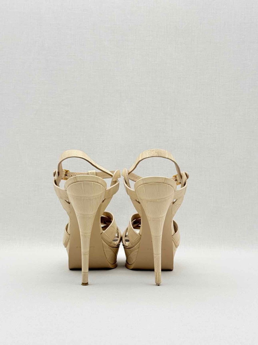 Pre - loved YVES SAINT LAURENT Beige Size EU 39 Heeled Shoes at Reems Closet