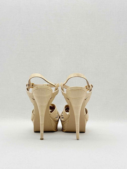 Pre - loved YVES SAINT LAURENT Beige Size EU 39 Heeled Shoes at Reems Closet