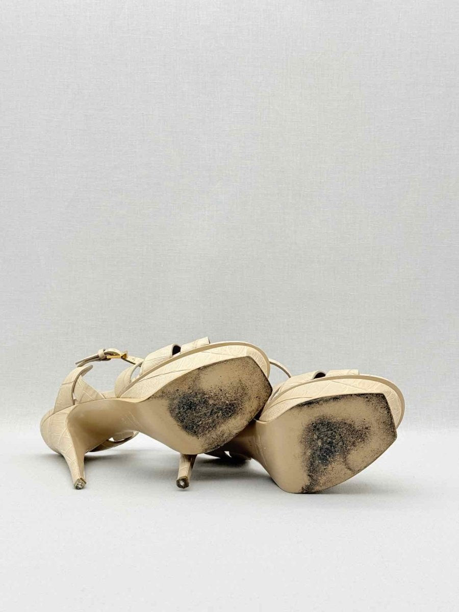 Pre - loved YVES SAINT LAURENT Beige Size EU 39 Heeled Shoes at Reems Closet