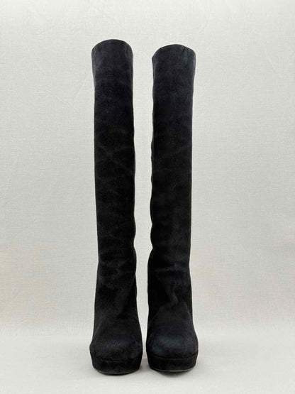Pre - loved YVES SAINT LAURENT Black Size EU 38 Knee High Boots at Reems Closet