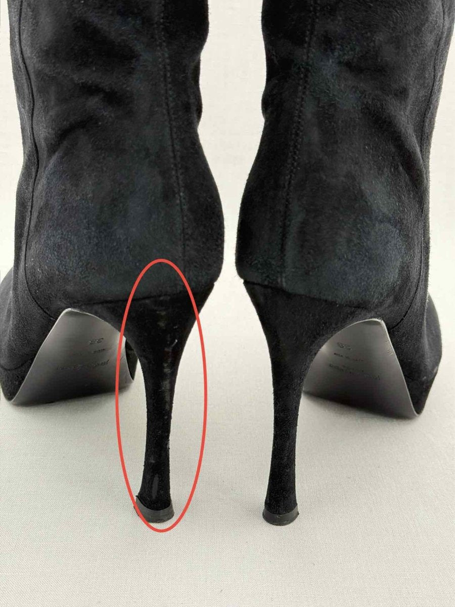 Pre - loved YVES SAINT LAURENT Black Size EU 38 Knee High Boots at Reems Closet