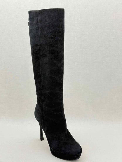 Pre - loved YVES SAINT LAURENT Black Size EU 38 Knee High Boots at Reems Closet