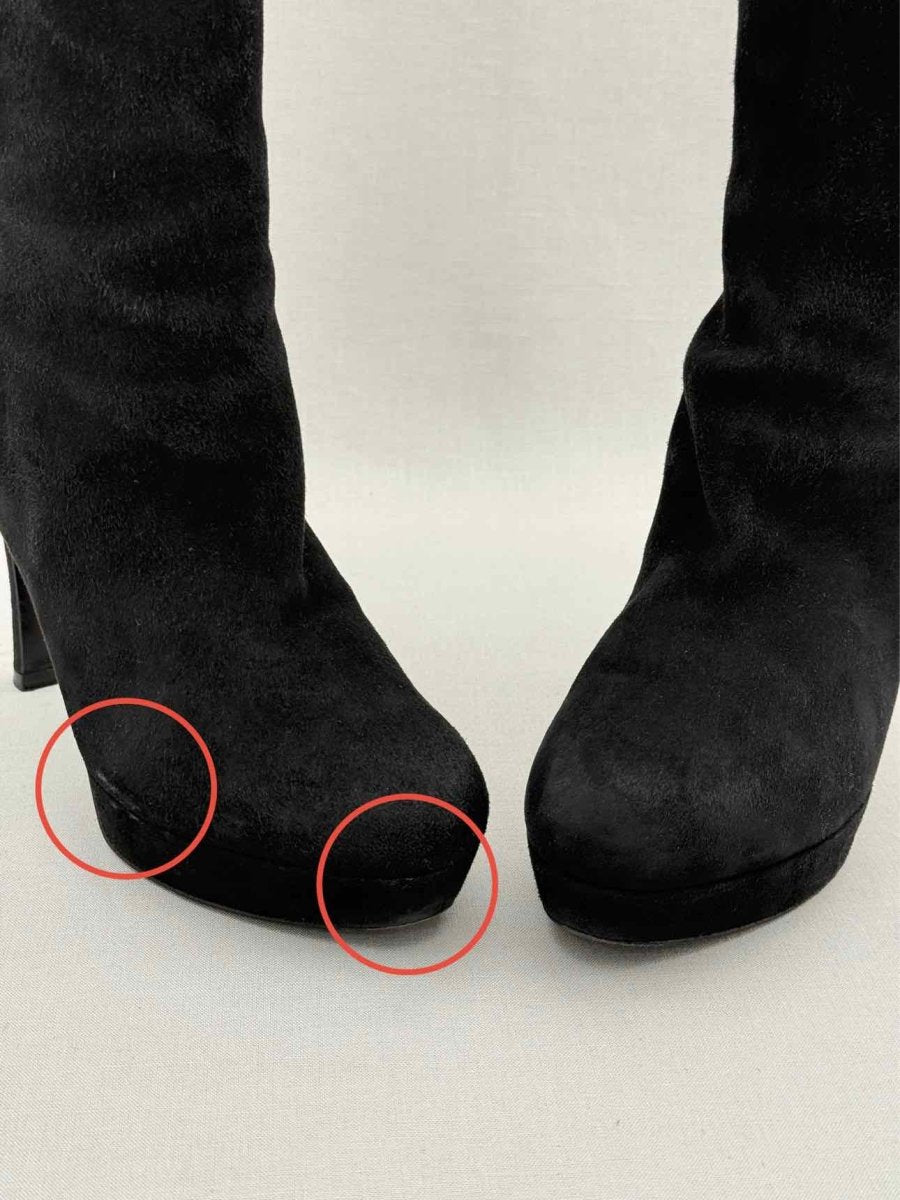 Pre - loved YVES SAINT LAURENT Black Size EU 38 Knee High Boots at Reems Closet