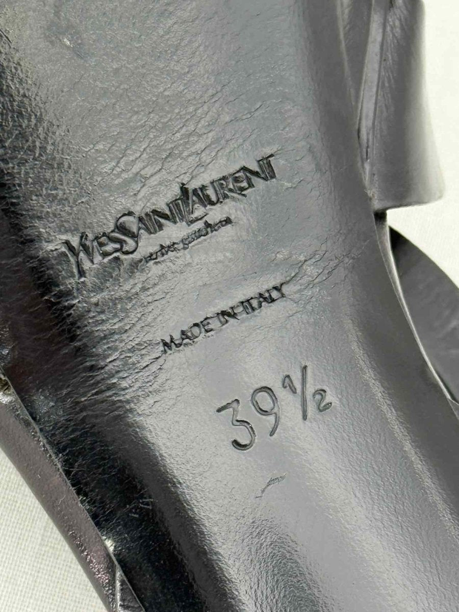 Pre - loved YVES SAINT LAURENT Black Size EU 39.5 Platform Sandals at Reems Closet