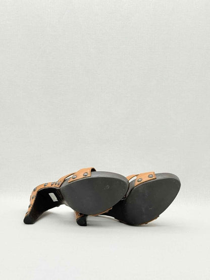 Pre - loved YVES SAINT LAURENT Brown Size EU 39 Mules at Reems Closet